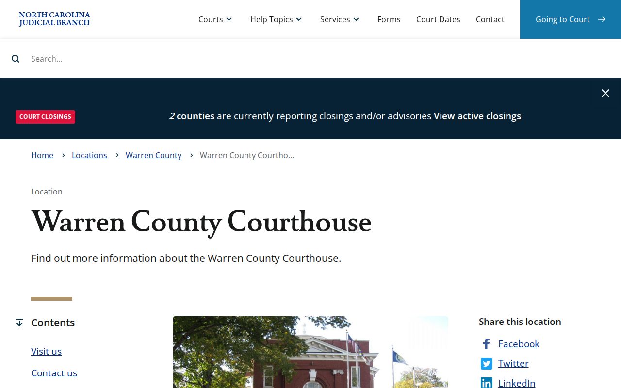 Warren County Courthouse source for Macon arrest case records